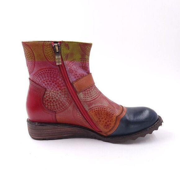 L' Artiste Herietta Spring Step Womens Size 36 Brown Red Bootie - Picture 4 of 14